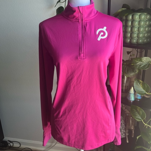 Peloton Fuchsia Long Sleeve Activewear Top - Picture 3 of 8
